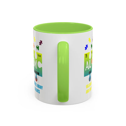 Colorful Puzzle Piece Mug - Unique Chemistry Inspired Design - Perfect Gift for Autistic Science Lovers