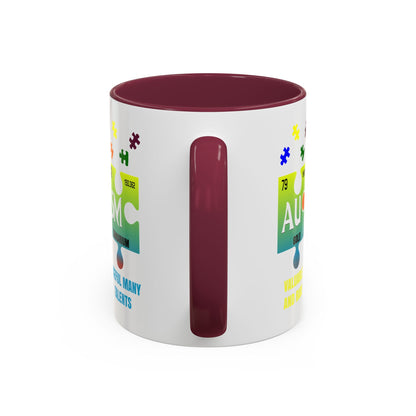 Colorful Puzzle Piece Mug - Unique Chemistry Inspired Design - Perfect Gift for Autistic Science Lovers