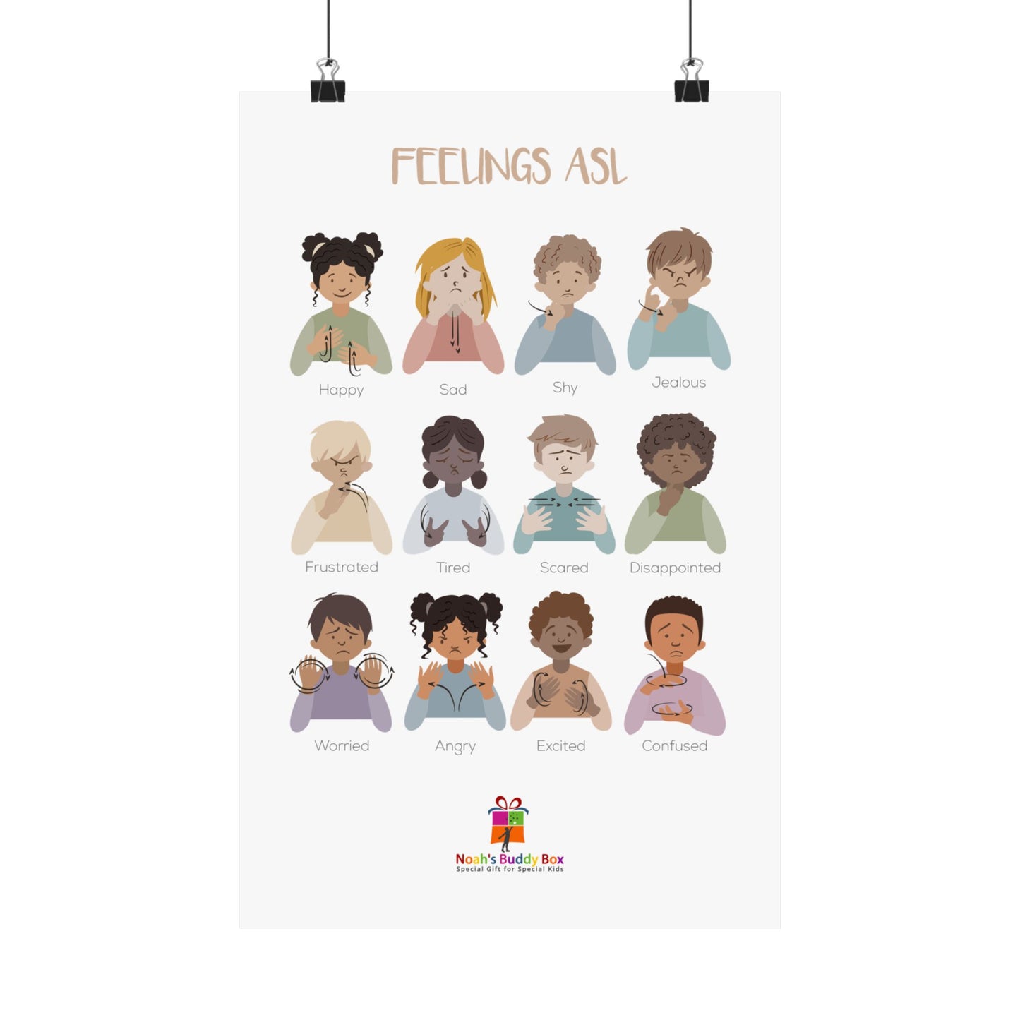 ASL Feelings Poster: Express Emotions in Sign