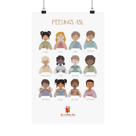ASL Feelings Poster: Express Emotions in Sign