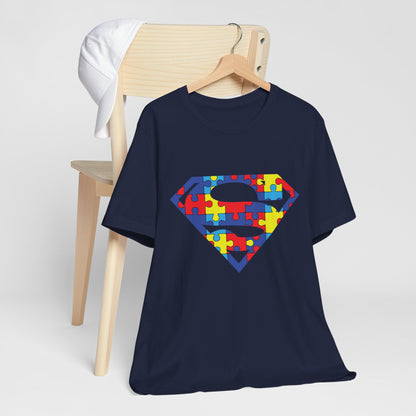 Autism Awareness Superman Tee: Embrace Your Super Strength - Unisex Jersey Short Sleeve Tee