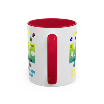 Colorful Puzzle Piece Mug - Unique Chemistry Inspired Design - Perfect Gift for Autistic Science Lovers