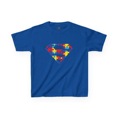 Autism Awareness Superman Tee: Embrace Your Super Strength - Kids Heavy Cotton™ Tee