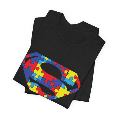 Autism Awareness Superman Tee: Embrace Your Super Strength - Unisex Jersey Short Sleeve Tee
