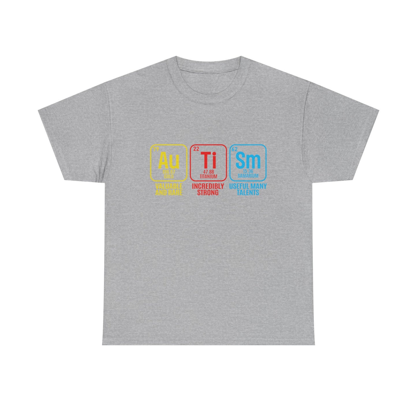 Autism Periodic Table - Unisex Heavy Cotton Tee