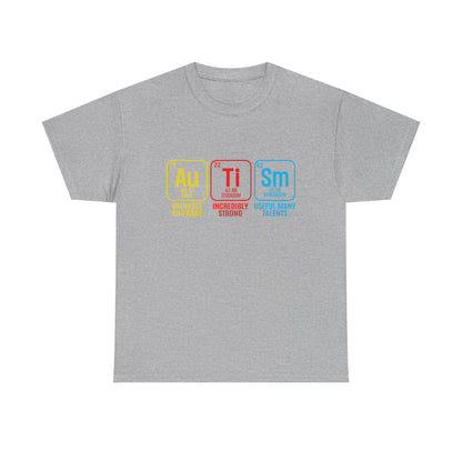 Autism Periodic Table - Unisex Heavy Cotton Tee