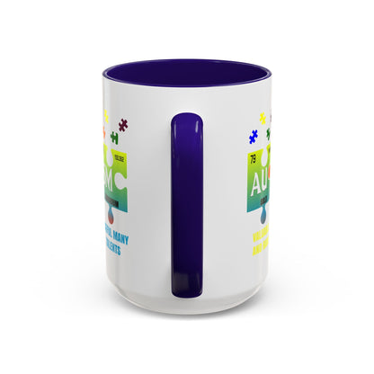 Colorful Puzzle Piece Mug - Unique Chemistry Inspired Design - Perfect Gift for Autistic Science Lovers