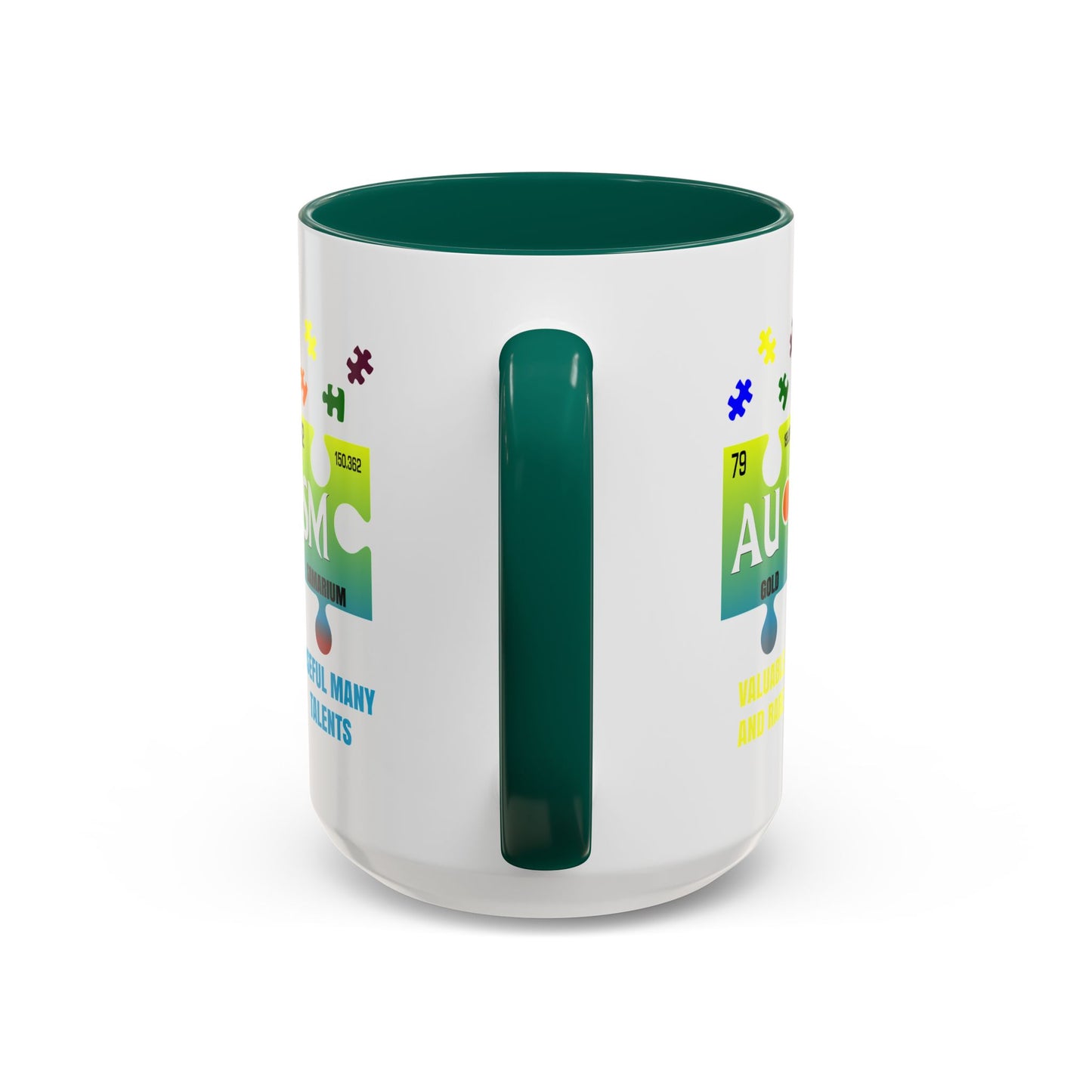 Colorful Puzzle Piece Mug - Unique Chemistry Inspired Design - Perfect Gift for Autistic Science Lovers