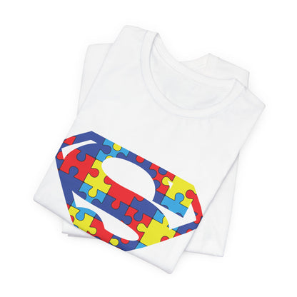 Autism Awareness Superman Tee: Embrace Your Super Strength - Unisex Jersey Short Sleeve Tee