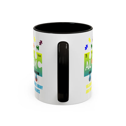 Colorful Puzzle Piece Mug - Unique Chemistry Inspired Design - Perfect Gift for Autistic Science Lovers