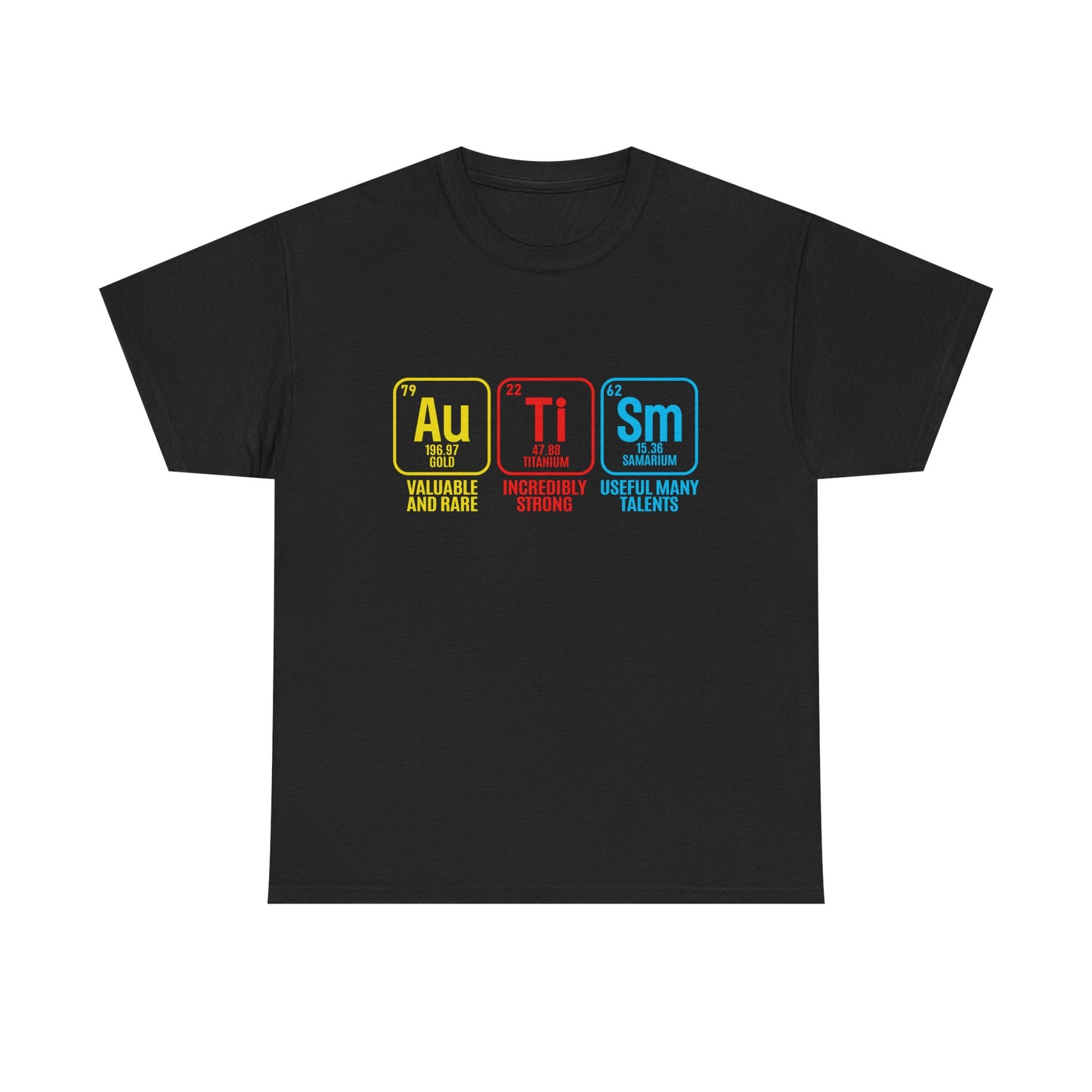 Autism Periodic Table - Unisex Heavy Cotton Tee