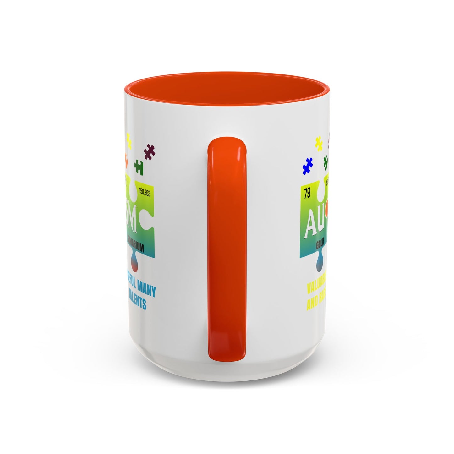 Colorful Puzzle Piece Mug - Unique Chemistry Inspired Design - Perfect Gift for Autistic Science Lovers