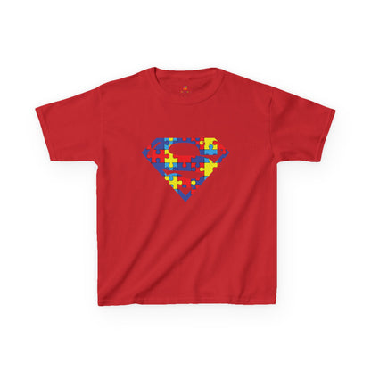 Autism Awareness Superman Tee: Embrace Your Super Strength - Kids Heavy Cotton™ Tee