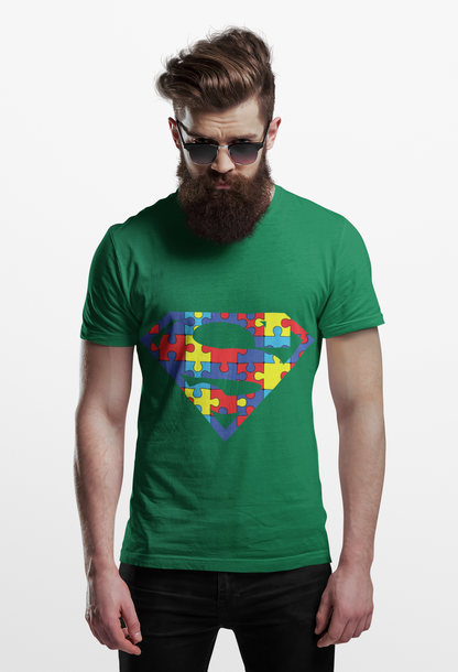 Autism Awareness Superman Tee: Embrace Your Super Strength - Unisex Jersey Short Sleeve Tee