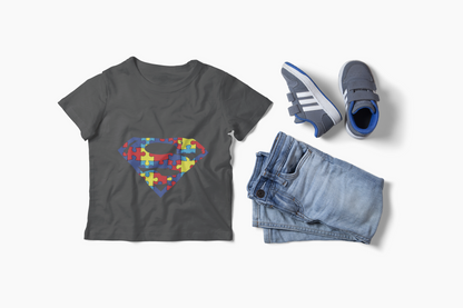Autism Awareness Superman Tee: Embrace Your Super Strength - Kids Heavy Cotton™ Tee