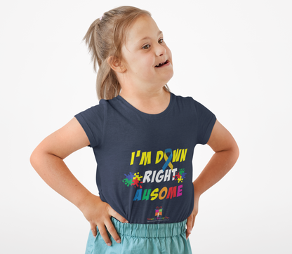 I’m Down Right Ausome Kids Tee 💛💙❤️