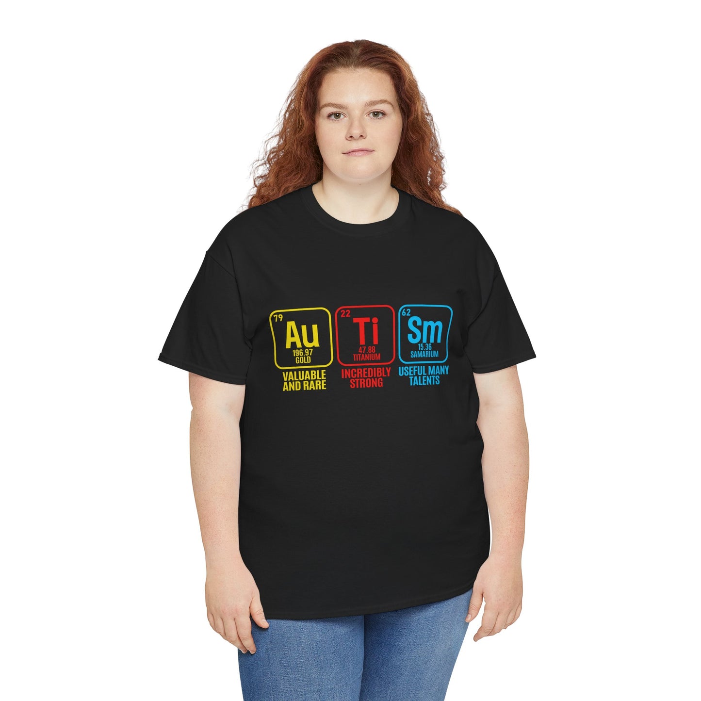 Autism Periodic Table - Unisex Heavy Cotton Tee