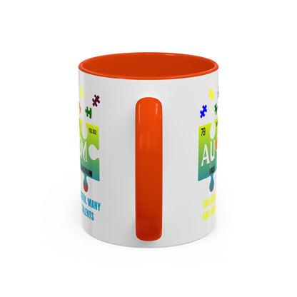 Colorful Puzzle Piece Mug - Unique Chemistry Inspired Design - Perfect Gift for Autistic Science Lovers