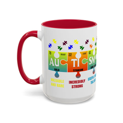 Colorful Puzzle Piece Mug - Unique Chemistry Inspired Design - Perfect Gift for Autistic Science Lovers