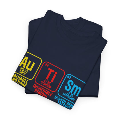 Autism Periodic Table - Unisex Heavy Cotton Tee