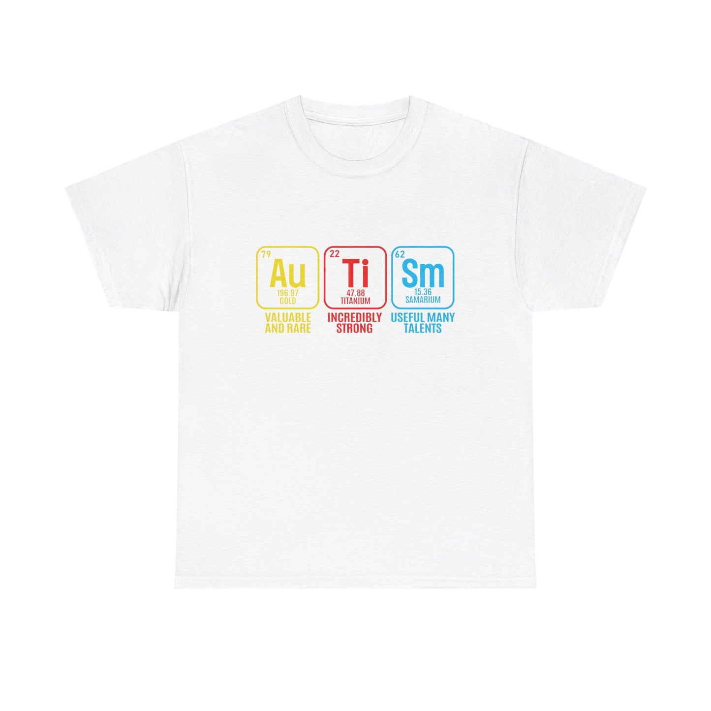 Autism Periodic Table - Unisex Heavy Cotton Tee