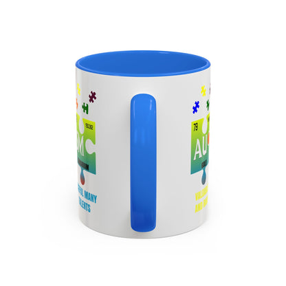 Colorful Puzzle Piece Mug - Unique Chemistry Inspired Design - Perfect Gift for Autistic Science Lovers