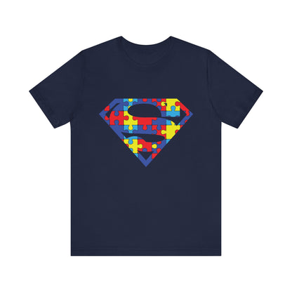 Autism Awareness Superman Tee: Embrace Your Super Strength - Unisex Jersey Short Sleeve Tee