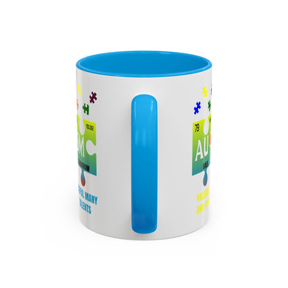 Colorful Puzzle Piece Mug - Unique Chemistry Inspired Design - Perfect Gift for Autistic Science Lovers